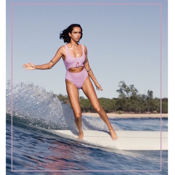 Billabong Lilac One-Piece Braid-Rib Swimsuit - Picture 5 of 11